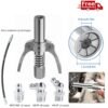 Grease Gun Coupler Double Handle High C Lock Nozzles With Hose